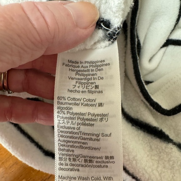 J. Crew striped sweater/ long sleeve shirt 2XL L30in 26-27in pit 3button collar - Picture 4 of 10